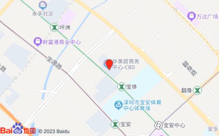 柏纳酒店(华美居d区店)位置图