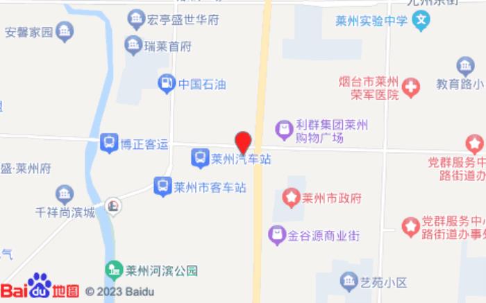速8酒店(烟台莱州汽车站文化西街店)位置图