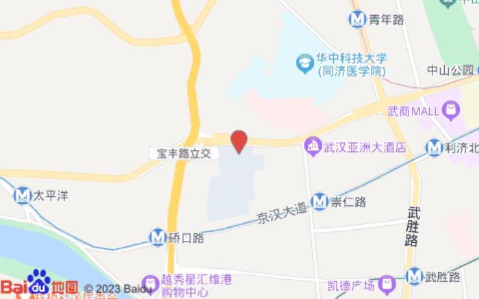 武汉国际广场同济医学院亚朵酒店位置图